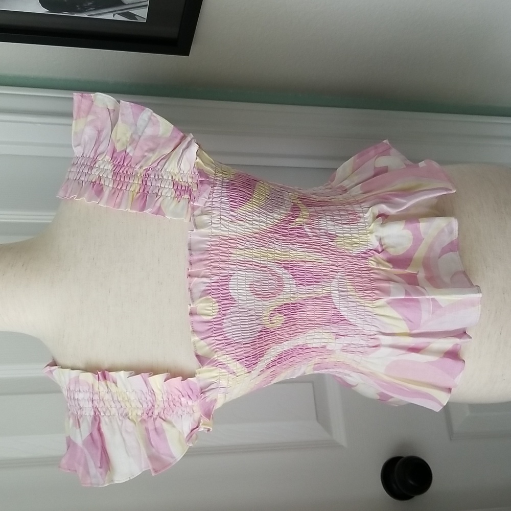 Hill House, The Paz Nap Top - Candy Kaleidoscope Linen,  NWT - Picture 3 of 12